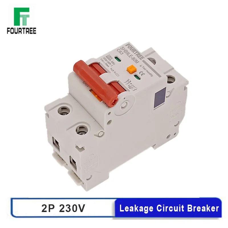 New Type Leakage Switch 1P+N 230V Residual Current Circuit Breaker With Over Current And Leakage Protection RCBO MCB 30mA 10-63A