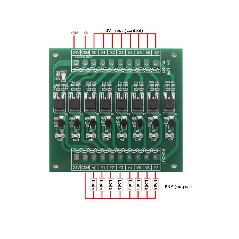 PLC Amplifier Board 4/8//12/16 Channel NPN/PNP Transistor Signal Output SCR Module Din Rail 35mm 5A/24VDC