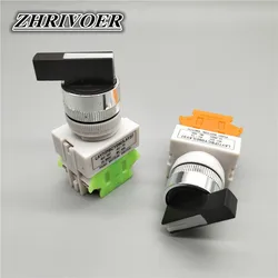 22mm LAY37-11XB2/LAY37-20X3 Extended handle Rotary Button Switch 2/3 Positions Knob Switch Self-locking Selector Switch 10A/660V