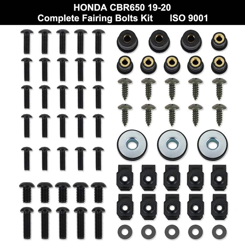 

Fit For Honda CBR650R 2019-2020 Mootorcycle Complete Fairing Bolts Kit Side Covering Bolt Fairing Clip Stainless Steel