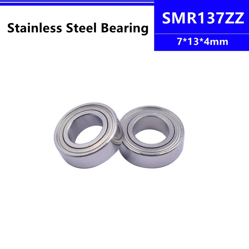 

50/100/500pcs SMR137ZZ 7*13*4mm L-1370ZZ stainless steel miniature deep groove ball bearing 7x13x4mm SMR137Z SMR137