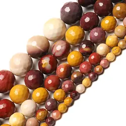 Wholesale Faceted Colorful Mookaite Stone Round Loose Beads 4 6 8 10 12 mm for Jewelry Making DIY Bracelet necklace Accessories