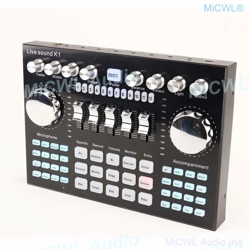 MiCWL KSM105 mikrofon pojemnościowy na żywo dźwięk cyfrowy karta dźwiękowa konsola miksująca do nagrywania studyjnego na żywo