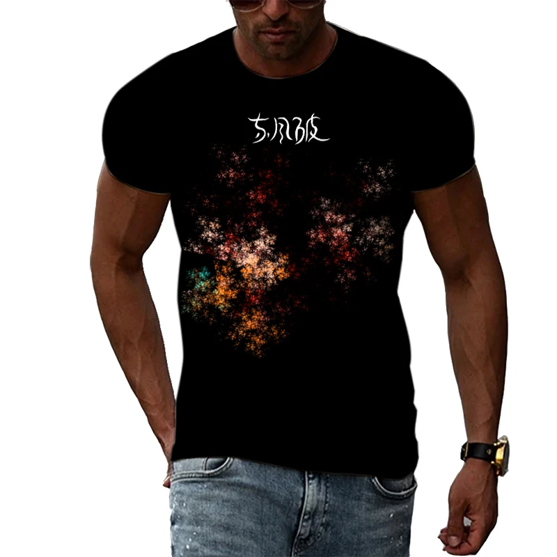 Estate personalità gusto creatività magliette grafiche per uomo moda Casual Hip Hop harajuku stile stampa t-shirt manica corta