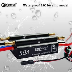 QX-motor 50A 120A 2-6S Waterproof Brushless ESC with BEC 5.5V/5A Water Cooling System Speed Controller for RC Boat Ship