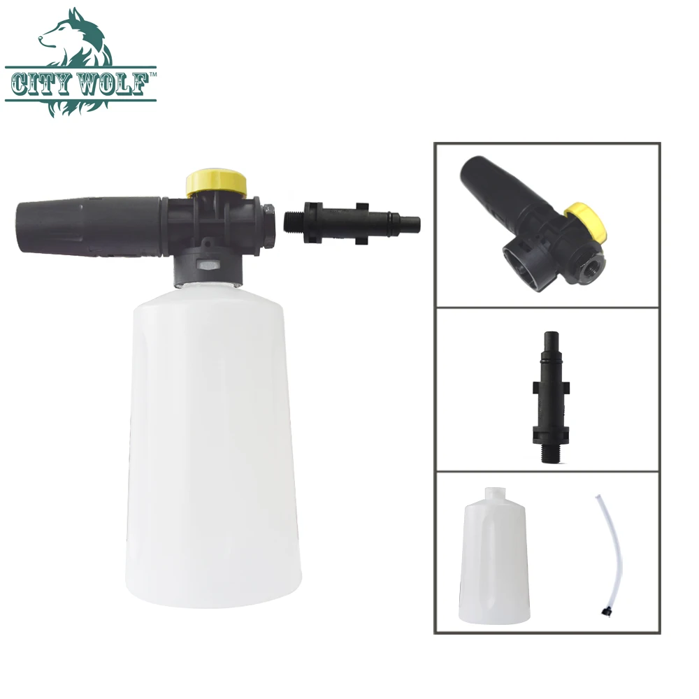 750ml Snow Foam Lance Foam Nozzle Soap Cannon Foam Generator for Champion HP2140 HP3140 High Pressure Washer Car Cleaning Tool