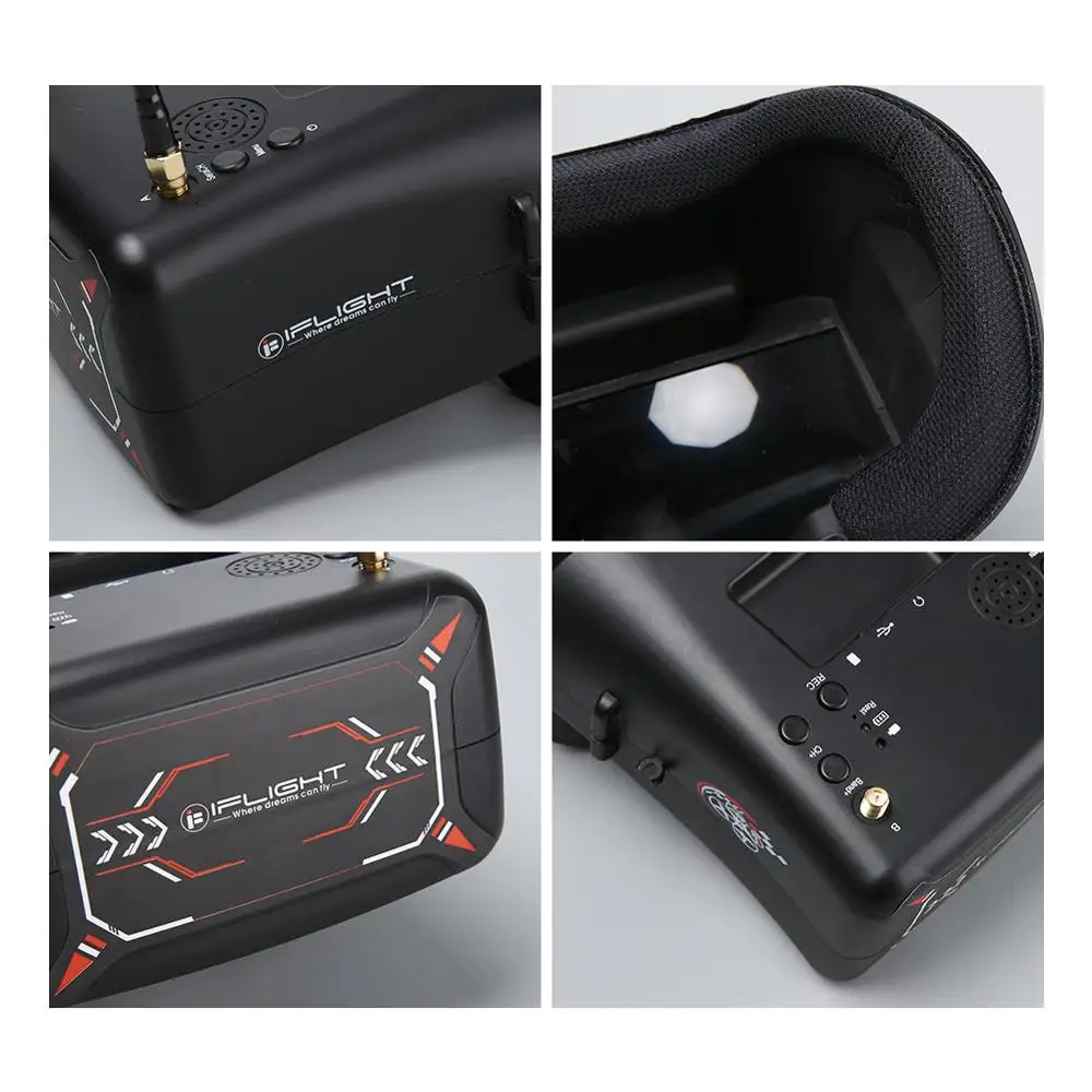 iFlight 4.3inch FPV Goggles 40CH 5.8GHz with DVR Function Built-in 3.7V/2000mAh battery for FPV part