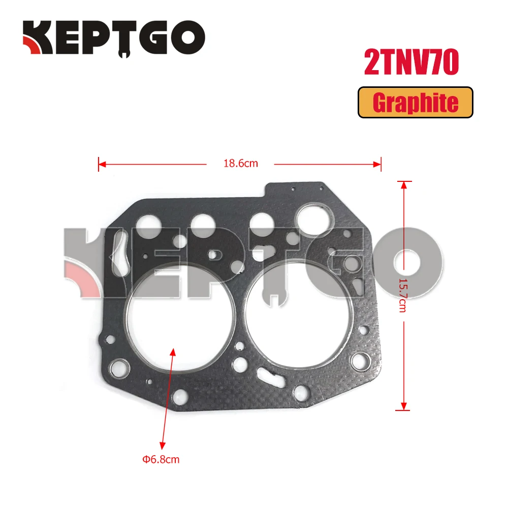 New 2TNV70 Cylinder Head Gasket For Yanmar 2D70E KOMATSU PC09 PC10 119415-01330