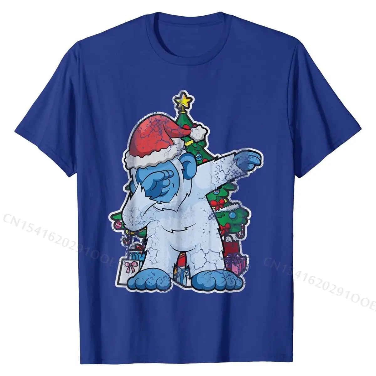 Christmas Abominable Snowman Bigfoot T-Shirt Cotton Men T Shirt Normal T Shirt Printed On Rife