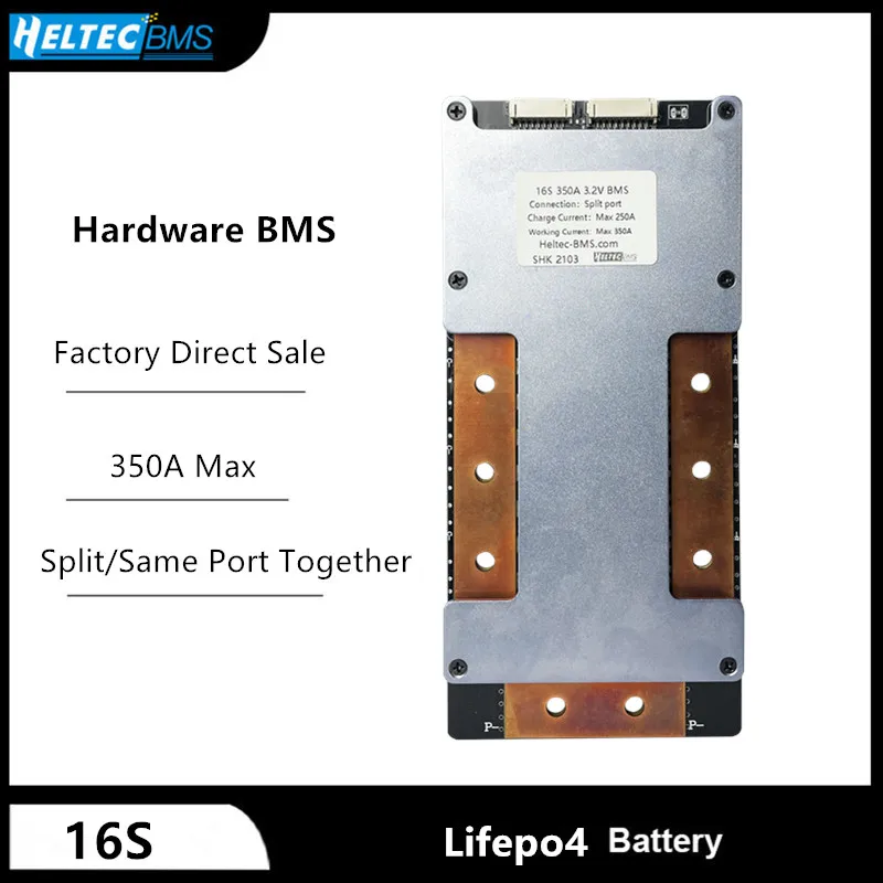 Heltec 48V 60V BMS 16S 350A Lifepo4/lipo battery protection board solar energy storage 4000W  Split/Same Port