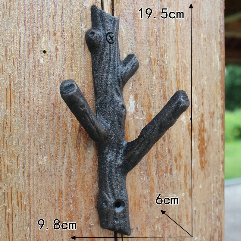 Vintage Tree Branch Design Home Garden Decor Cast Iron Wall Hook for Coat Hat Keys Coat Hook Room Accessories hangers