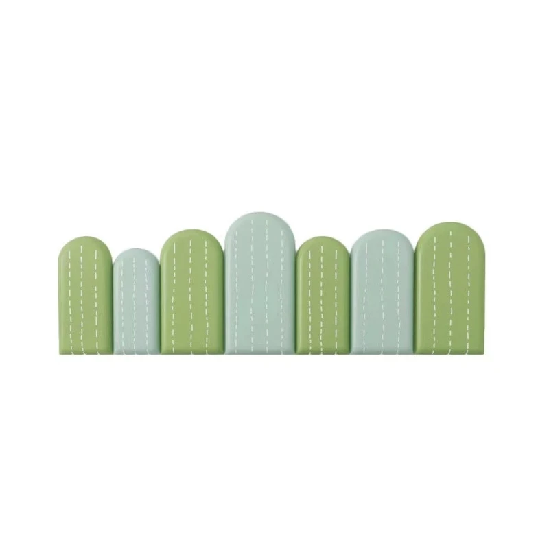 Cactus Headboards Backdrop Wall Soft Pack Cartoon Kids Room Decor Tatami Cabeceros Anti-collision 3D Wall Stickers Self Adhesive