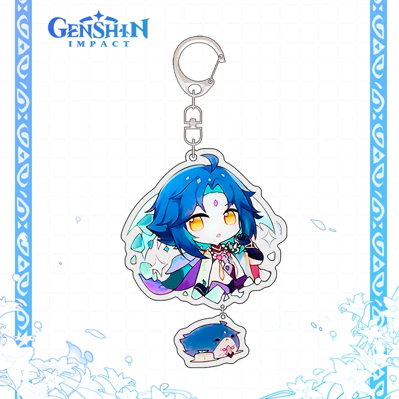 The new game Genshin Impact VENTI animation peripheral fan pendant GANYU two-dimensional double-sided mezzanine keychain