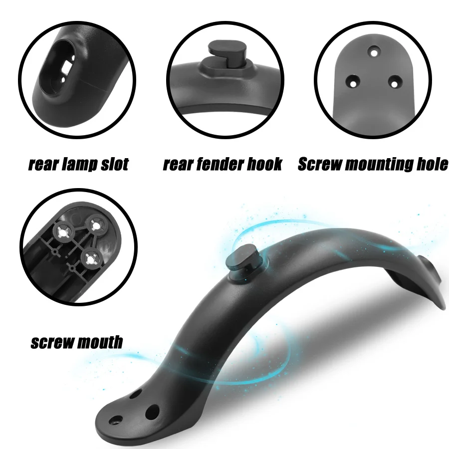 Rear Mudguard For Xiaomi M365 Pro Electric Scooter Fender Bracket Mud Fender Guard Skateboard Red Black white Accessories