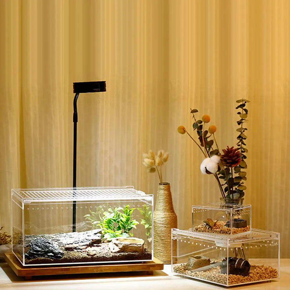 Reptile Breeding Box Clear Acrylic Reptile Feeding Box Insect Box Mantis Breeding Box Insect Reptile Cage Terrarium Terrarium