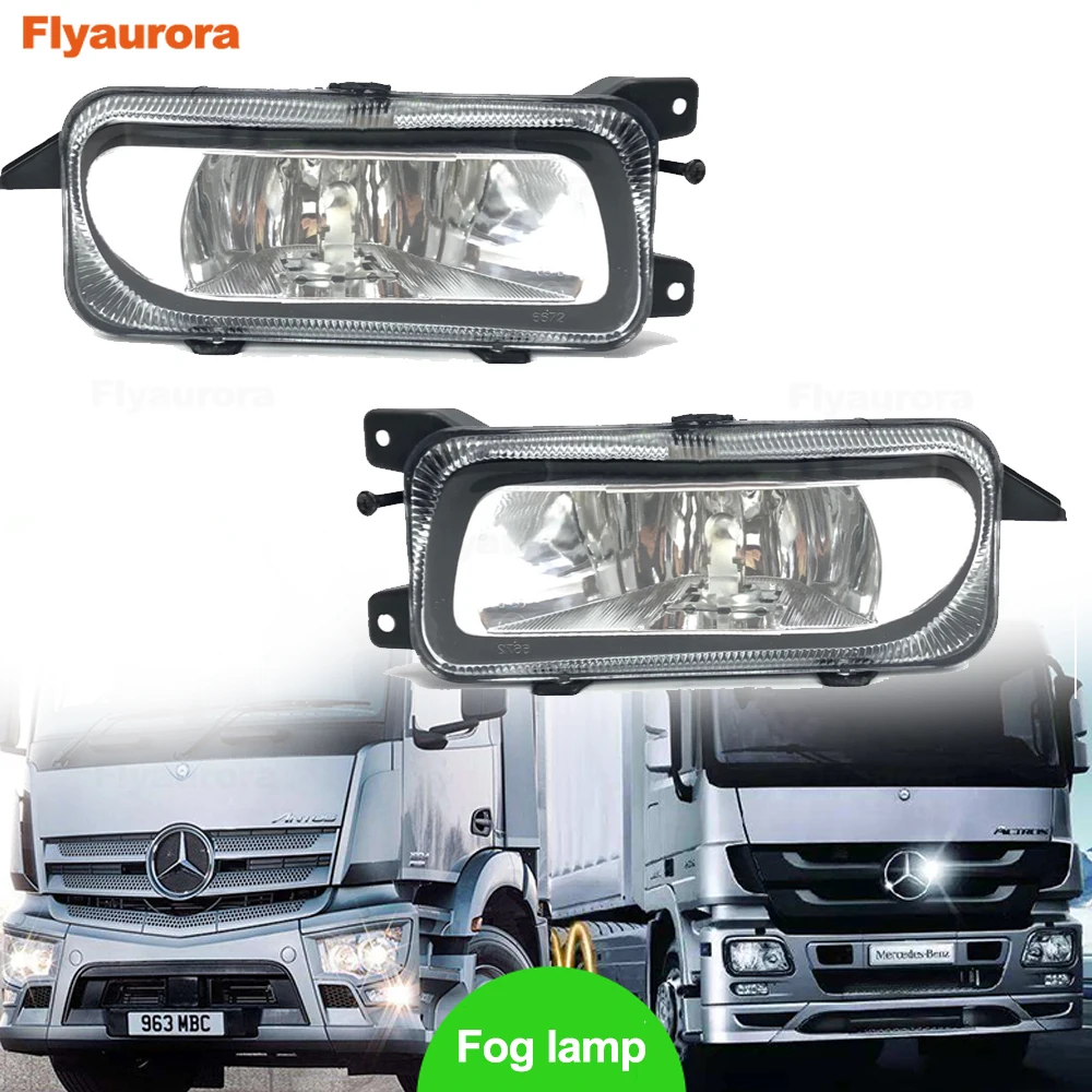 

2X For Mercedes-benz Actros MP2 MP3 2644 3341 4141 2641 Heavy Truck FogLamp Headlight Accessories 9438200056 9438200156 Emark E4