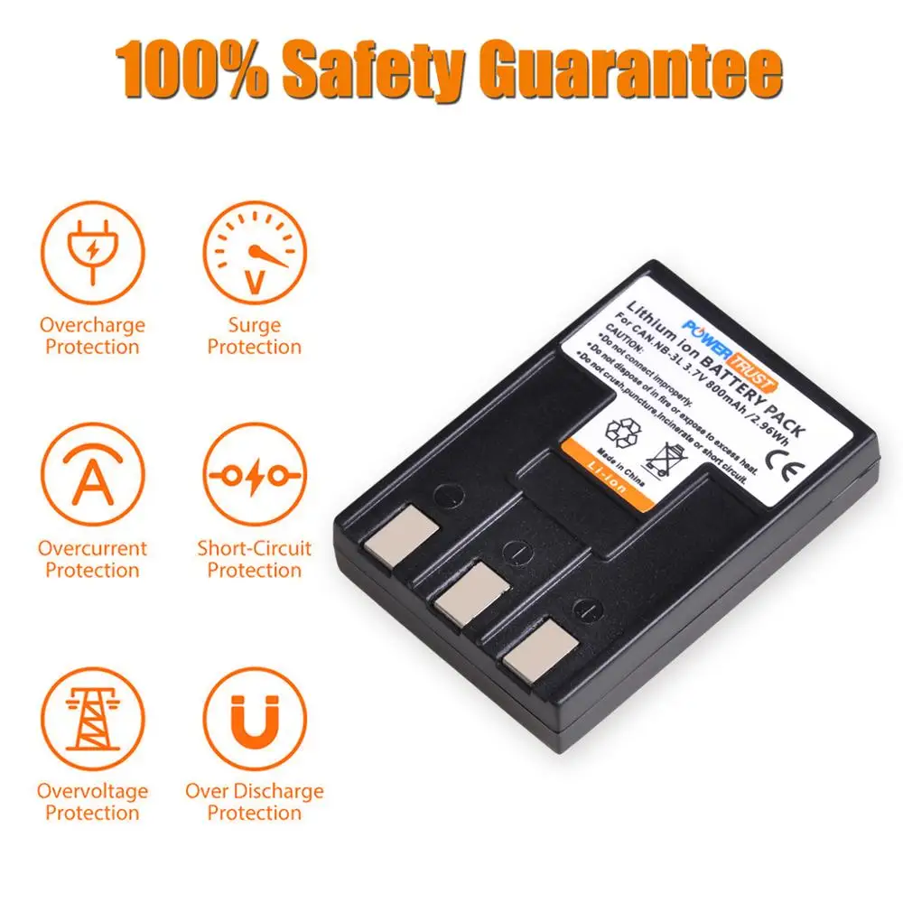 3.7V NB-3L NB3L Battery for Canon Powershot SD10,SD100,SD110,SD20,SD500,SD550,Digital IXUS 700,750,Digital 30,PC1060 Camera