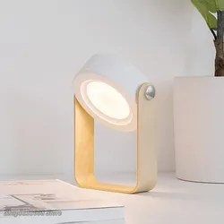 New Creative Wood Handle Foldable Night Lights Reading Lamp Portable Lantern Lamp Telescopic Folding Led Table Lamp USB Charging