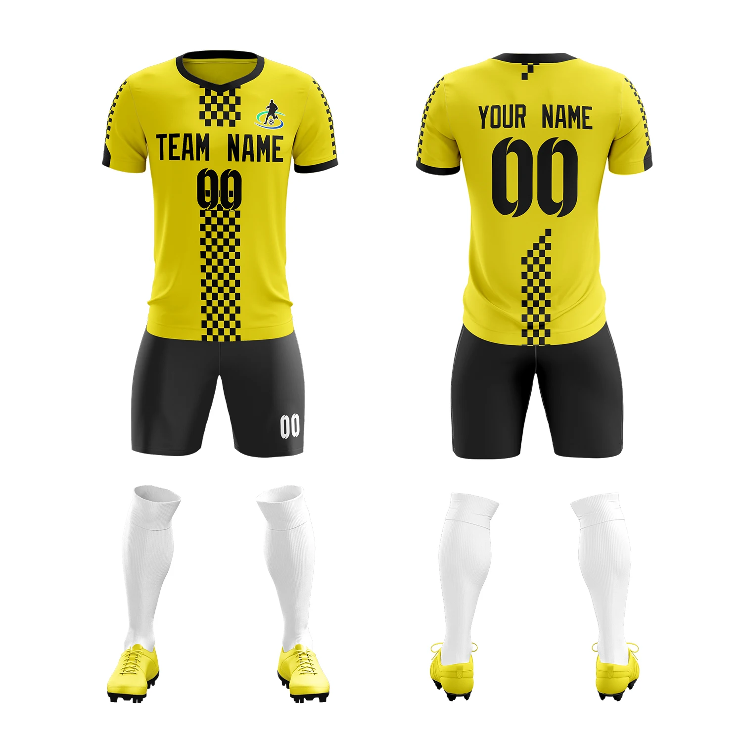 Custom Jerseys Soccer Set Game Training Shirts Design Printing Add Logo and Team Name Number Soccer Jersey Suit Men/Women/Youth