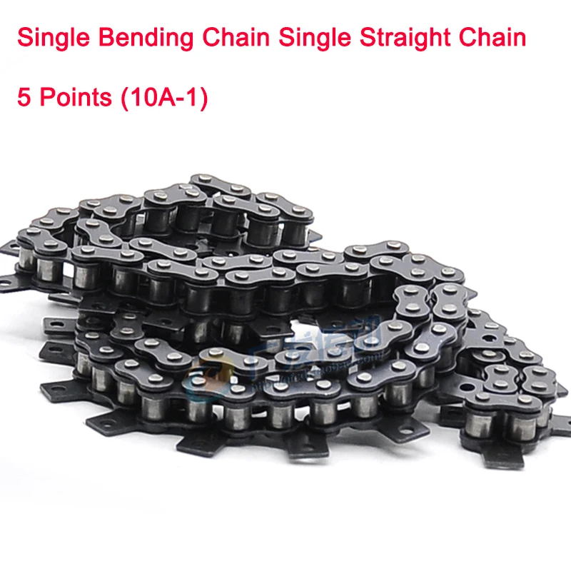 1PCS Single Bending Chain Single Straight Chain 5 Points (10A-1) Ear Width 12.7mm Ear Hole 5.5mm Chain For Cnc Milling Machine