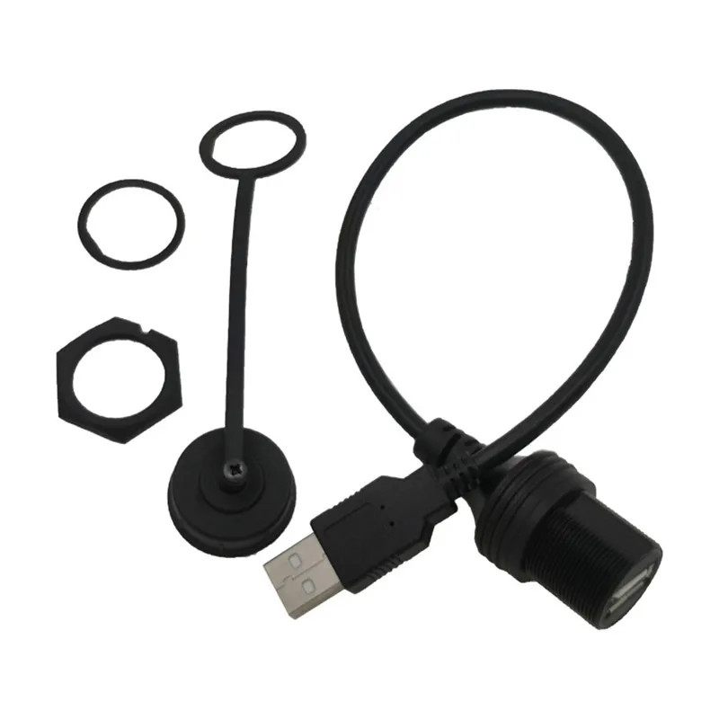 

USB2.0 A Male to A Female AUX Flush Panel Mount Extension Cable for Car Truck Boat Motorcycle Dashboard USB2.0 Extension Cable