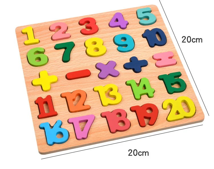 Puzzle alphabétique arithmétique en bois Montessori pour enfants, jouet de jeu pour enfants, apprentissage alth, nombre géométrique dépasse