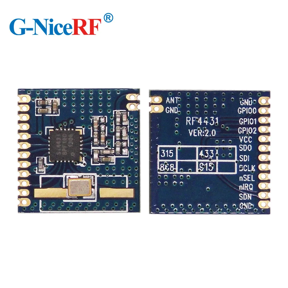 4 ピース/ロット 20 5mw 小電力ワイヤレスモジュールと Si4431 FSK 915 433mhz の無線トランシーバモジュール RF4431