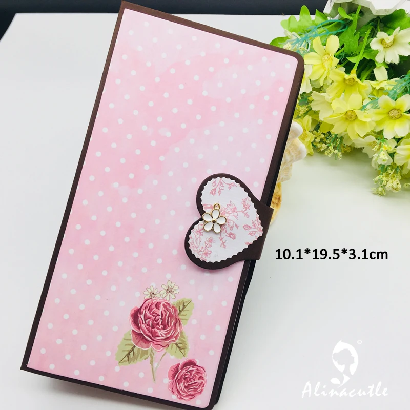 Cięcie metalu wycinane Planner brama składana notatnik pudełko do przechowywania papier do notatnika Craft Handmade dziurkacz karty albumu Art foremki do wycinania
