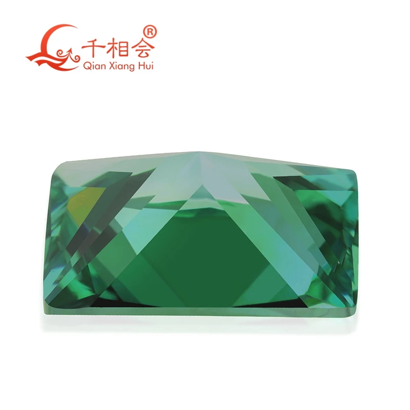 rectangle shape cubic zirconia special color  multi blue-green color cz loose stone