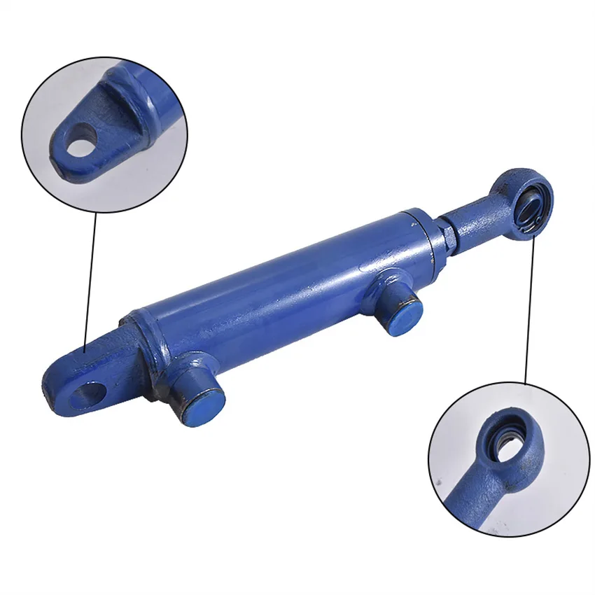 1PC 600-800mm Travels Hydraulic Oil Cylinder Heavy Duty Bidirectional Lifting Small Wood Splitter 2 Tonnage Hydraulic Ram
