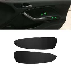 2pcs Soft Leather Front Door Armrest Cover For BMW 3 Series E46 1998 - 2006 Car Door Armrest Panel Cover Skin Protective Trim