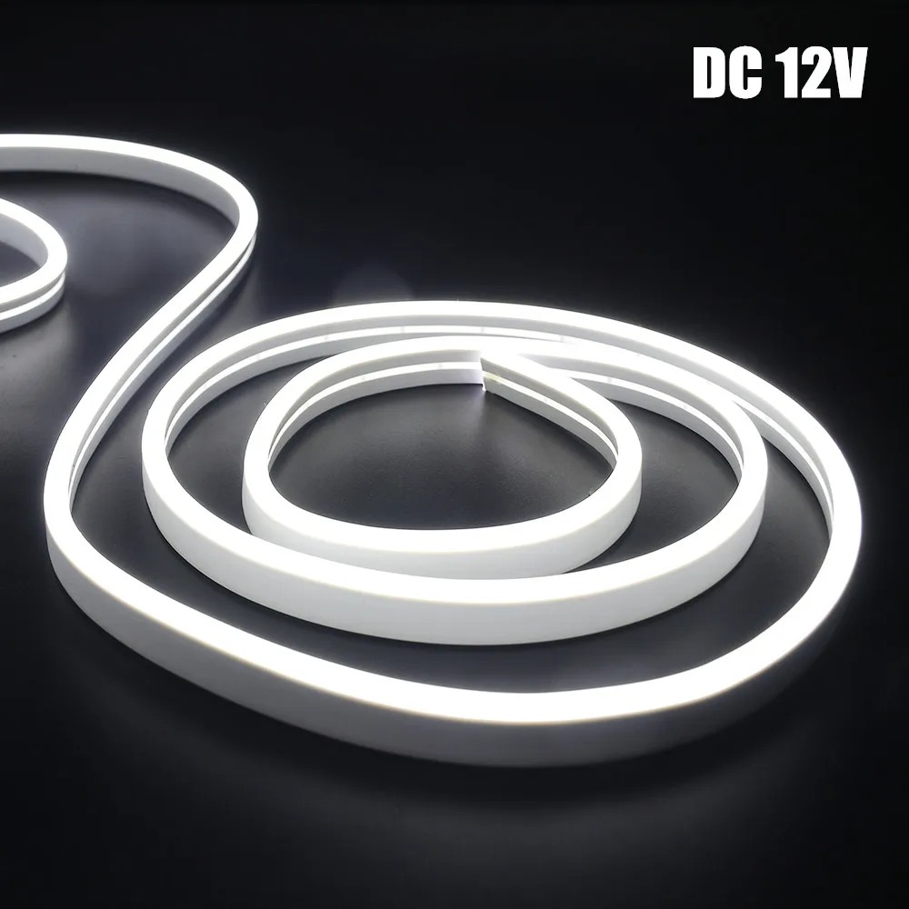 DC 12V Neon Strip Light Waterproof 120LEDs/m SMD 2835 LED Strip Size 6x12mm White Warm White Flexible Neon Lights 0.5m-10m