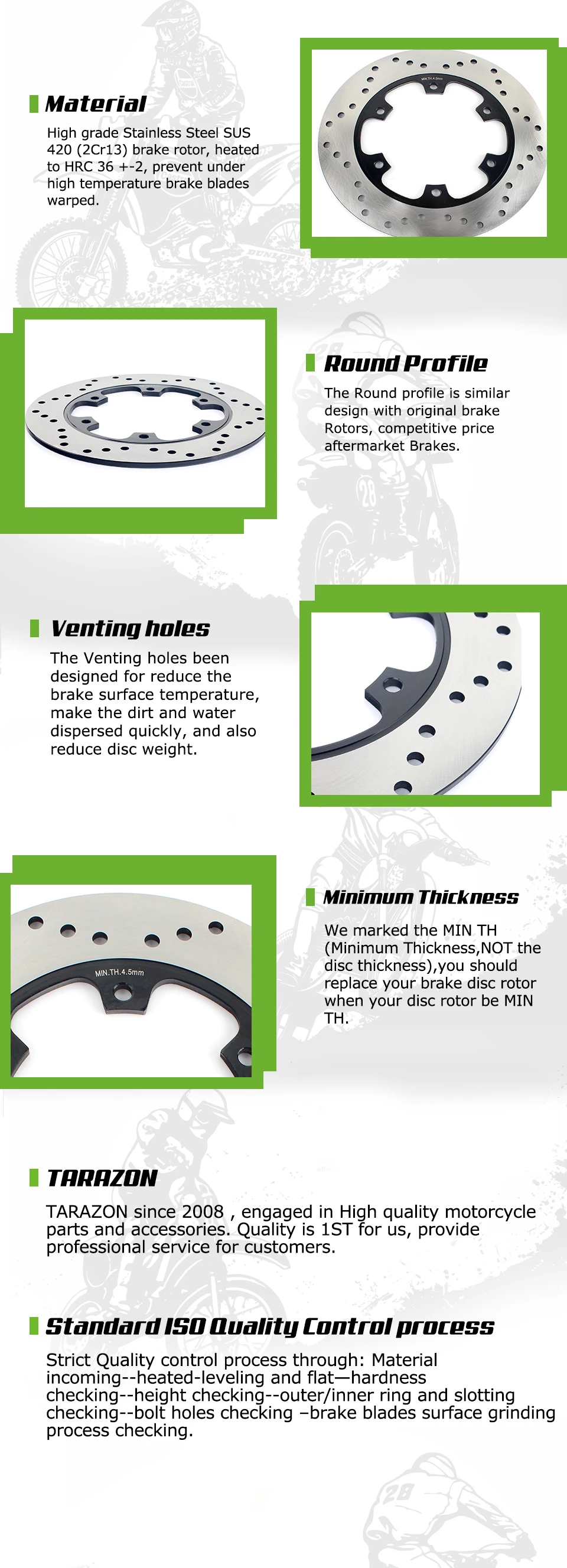 BIKINGBOY Bonneville 790 865 T100 Carb EFI Scrambler 865 Carb EFI Thruxton 900 Tiger 1050 Sprint RS ST GT Hintere Bremsscheibe – Detail 6