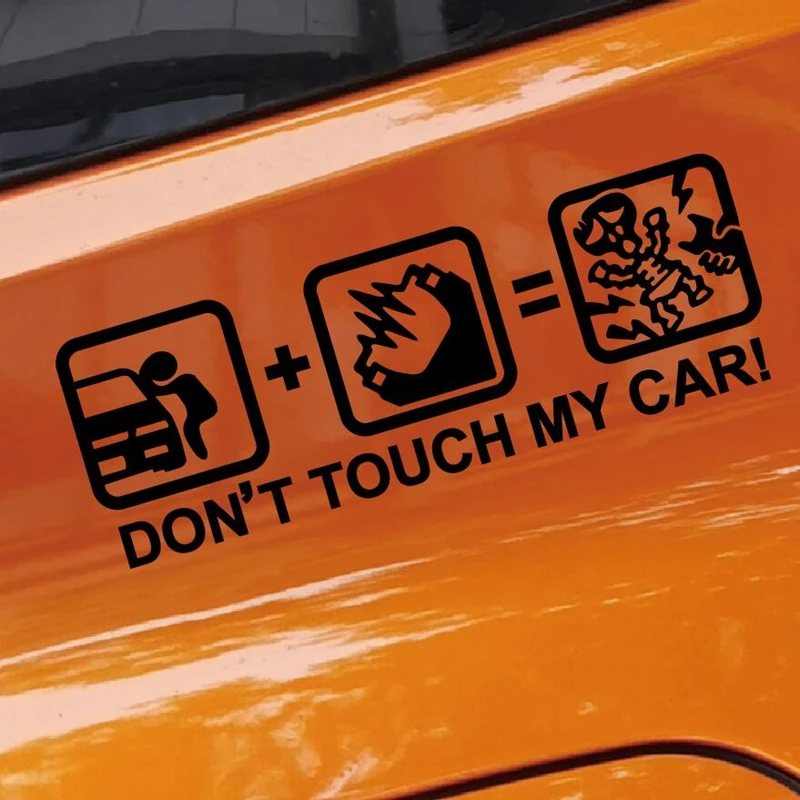 18cmx6cm Car Side Window Stickers Reflective Decorate Auto Accessories  Dont Touch My Car  Warning Decals