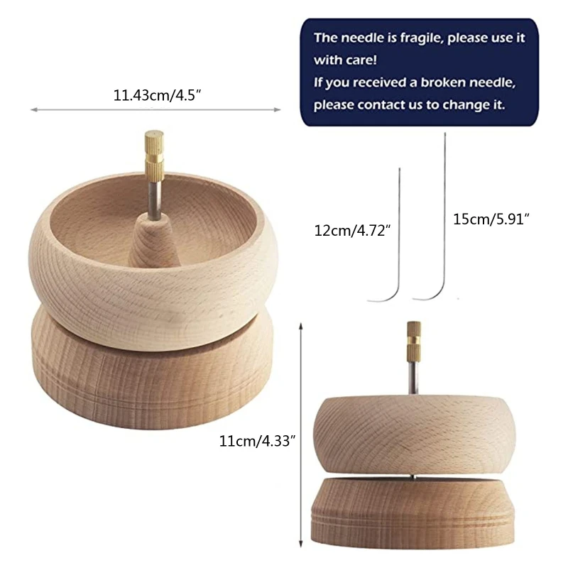 DIY Making Bead Spinner Holder Wooden Bowl Manual Beader for Bracelets Crafting Stringing Jewelry D10 21 Dropshipping