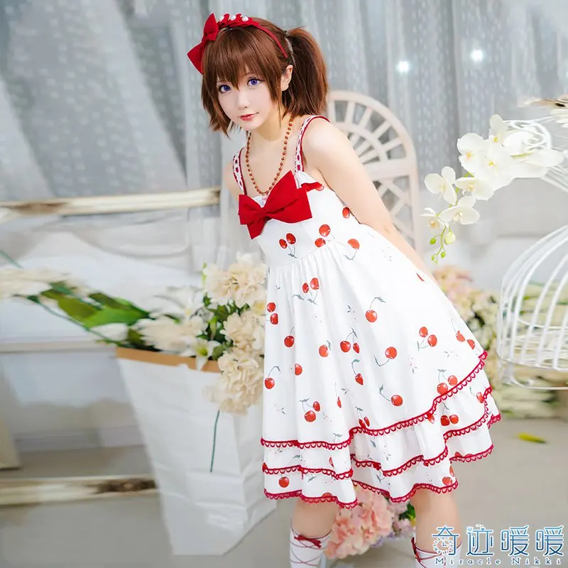 Game Miracle Nikki Nikki Cosplay costume Cherry Adolescence Lolita Dress Kawaii Summer Dress