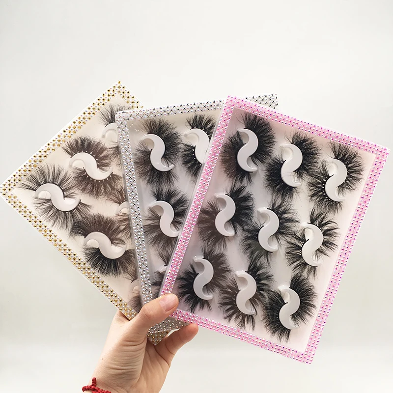 2024 New Arrivals Lash Book 9 Pairs 16 Pairs 25mm Mink Eyelashes Natural 3Dmink lashes with custom box Packaging Box