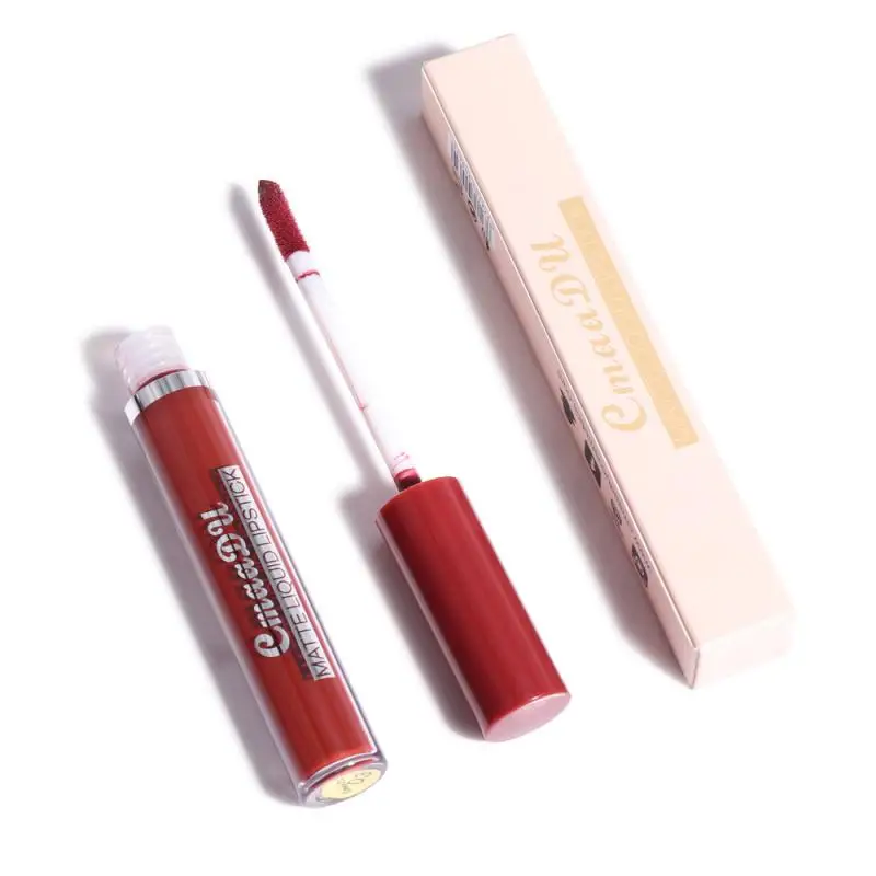 1pc Matte Lip Gloss Waterproof Long Lasting Natural Moisturizer Make Up Red Lip Gloss Cosmetic Liquid Korea Woman Lips TSLM2