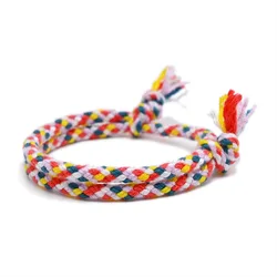 Meetvii Handmade Colorful Rope Lucky Bracelets For Women Girls Gifts Couple Tassel Fashion Jewelry Adjustable Braided Bracelets