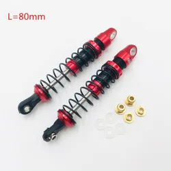 KYX Racing 80mm Red Metal Shock Absorber for 1/10 RC Crawler Car (2pcs)