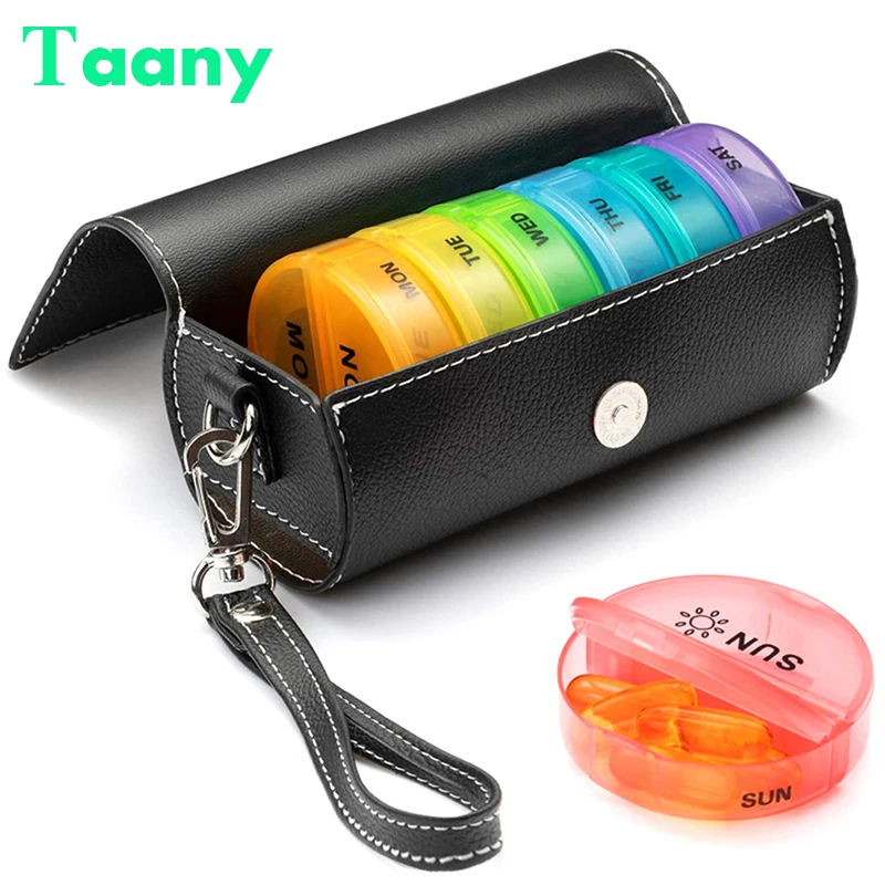 Weekly Daily Pill Box Organizer 7 Day Drug Tablet Medicine Storage Holder Splitter Large Pill Cases Container For Vitamin