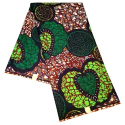 New 100% Polyester fabric african ankara prints wax fabric sewing material 6yards