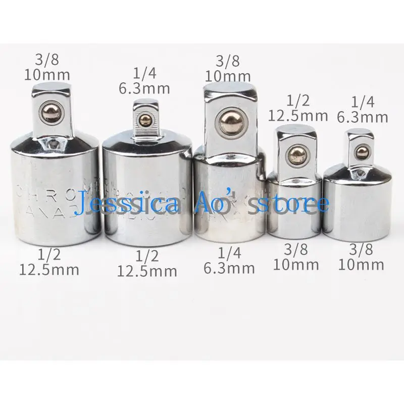 8pcs 1/4 3/8 1/2 3/4 adattatore per manicotto di trasferimento adattatore per chiave elettrica connettore universale per prolunga per giunto elettrico