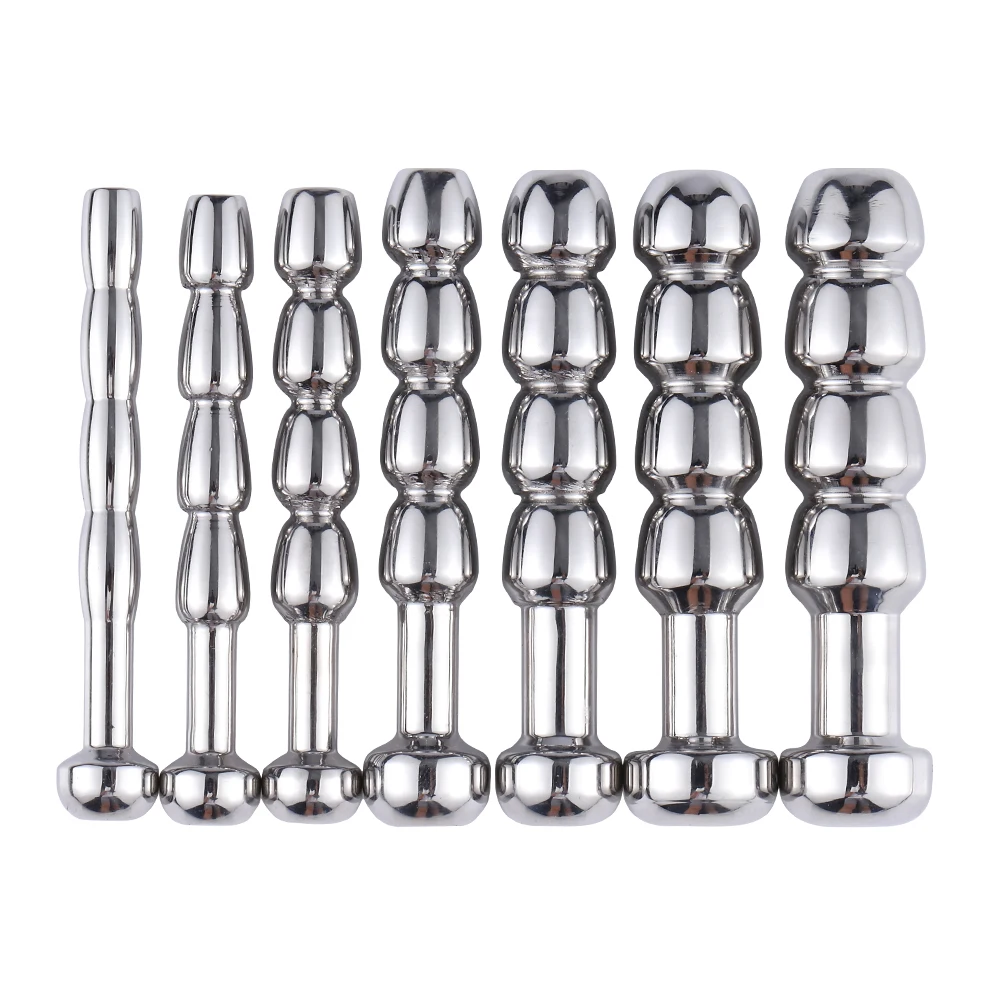 Uretrale Dilatazione Matel Cateteri Anale Perline Per Il Maschio Del Giocattolo Del Sesso Butt Plug 5/6/7/8/ 9/10/11mm Stimolazione Del Pene Cavallo Occhio Bastone