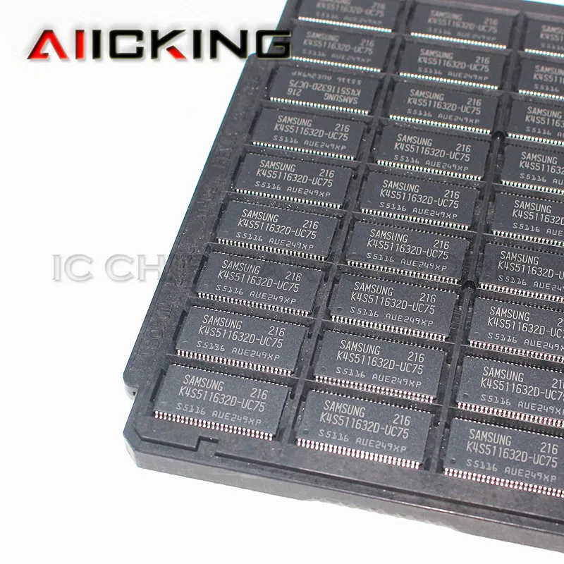 10/pcs K4S511632D-UC75 K4S511632D TSOP54 DRAM Chip SDRAM 512Mbit 32Mx16 3.3V 54Pin TSOP-II T/R，Original In Stock