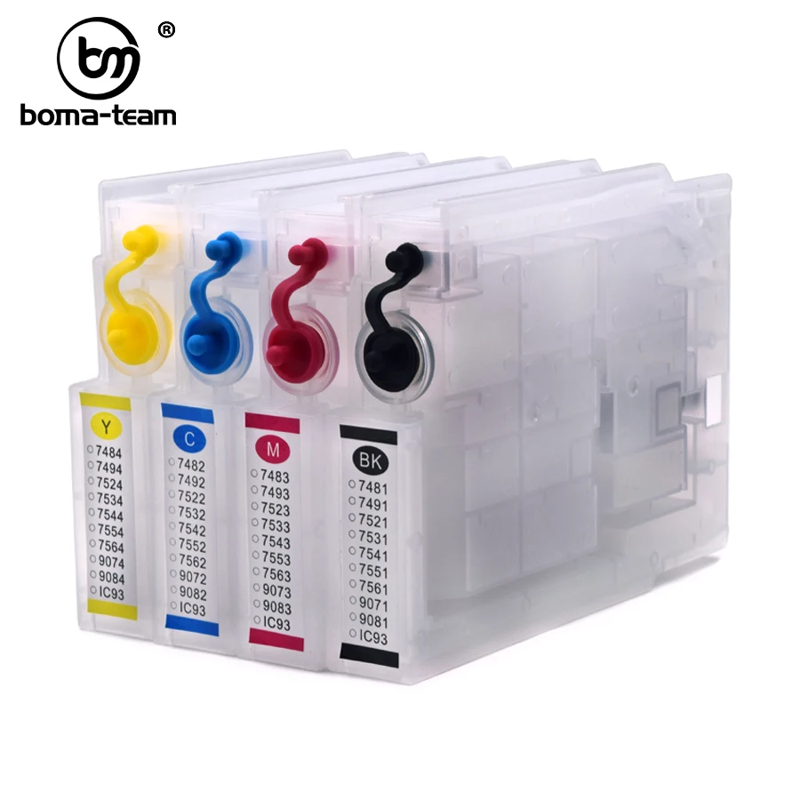 T7481-T7484 Refillable Ink Cartridge With Chip For Epson WorkForce WF-6090 WF-6590 WF6090 WF6590 Printers With Chips