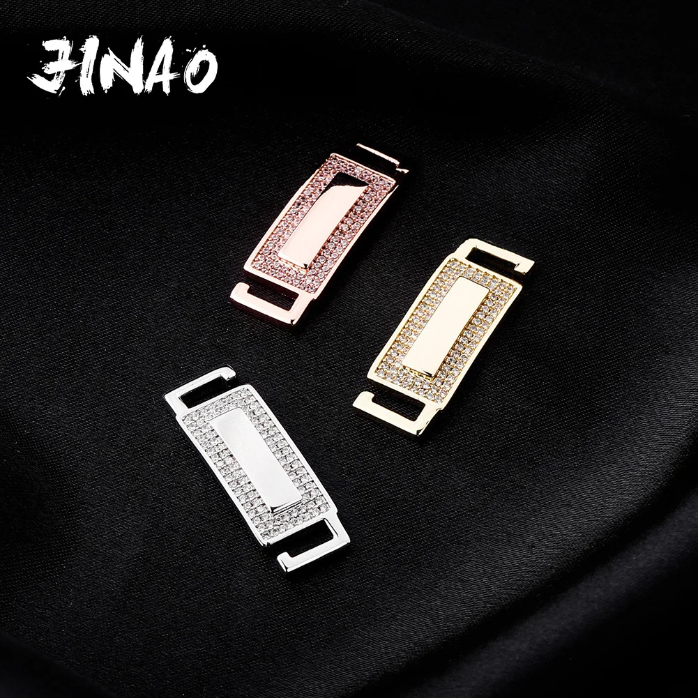 JINAO 2020 NOW HIP HOP Iced out Cubic Zirconia Custom shoe buckle  Accessories DIY Sneaker Kits Buckle