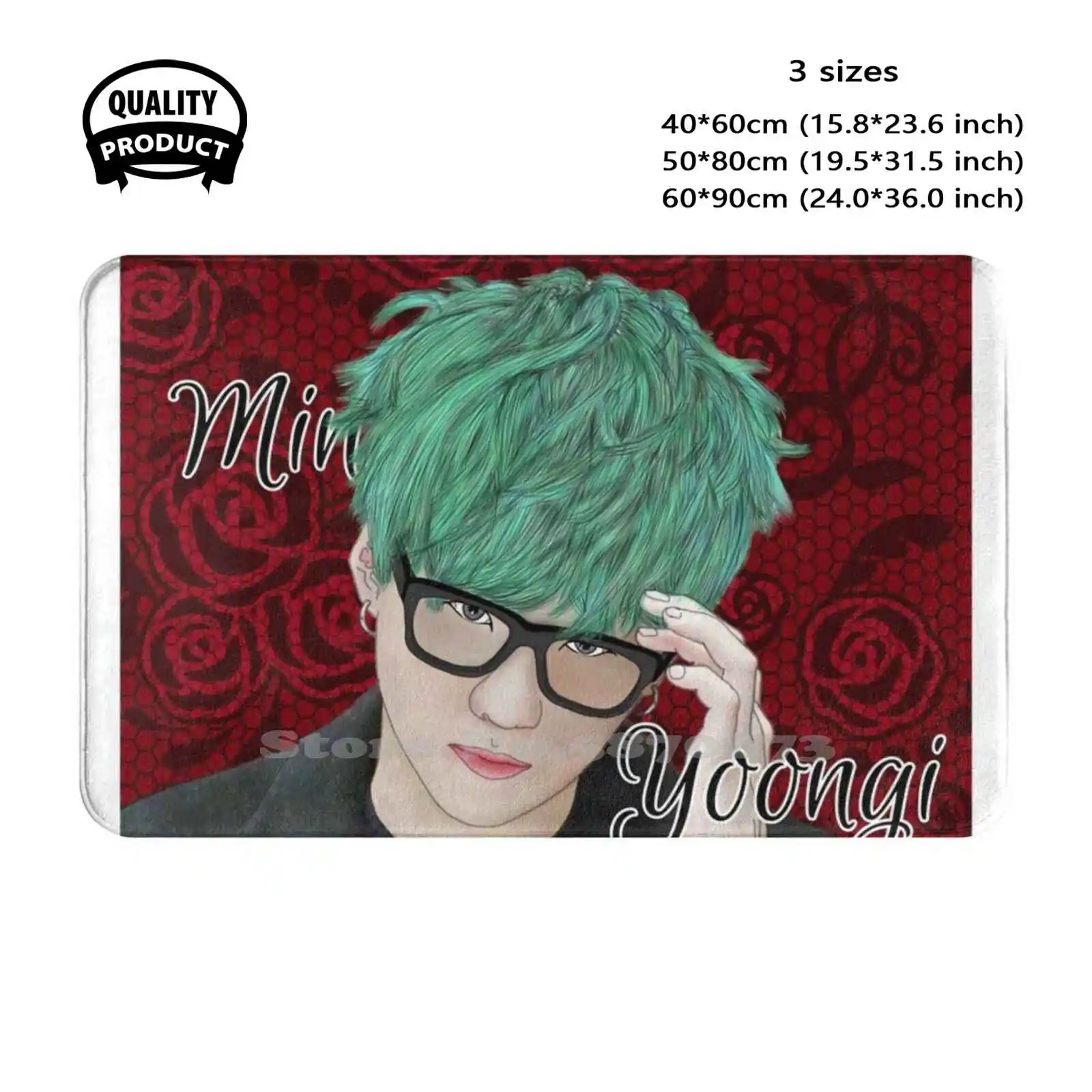 Min Yoongi ( Suga From ) Soft Cushion Home Carpet Door Mat Car Rug Min Yoongi Suga Agust D Kpop Boys