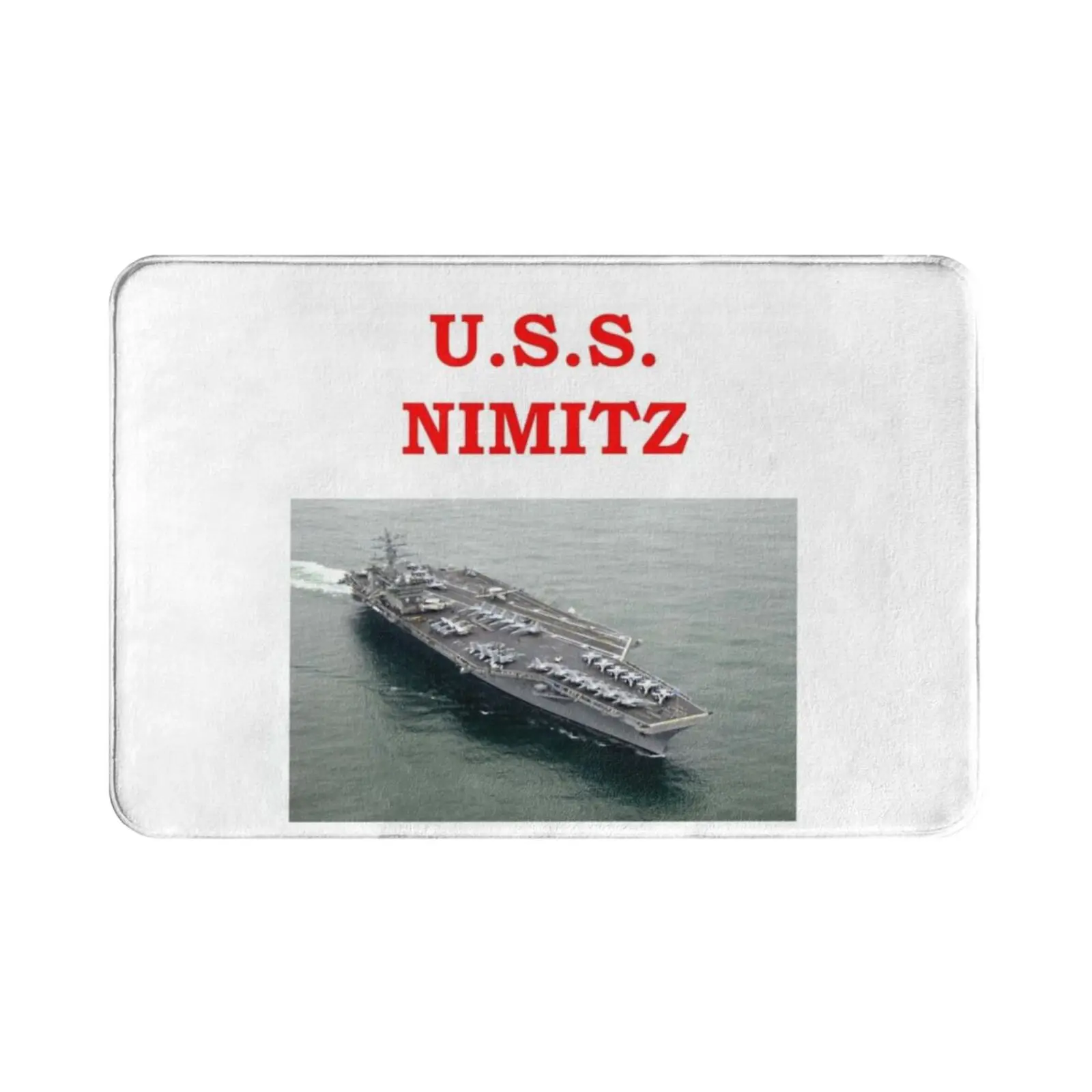 U.s.s. Nimitz Carpet Mat Rug Cushion Soft Jimbuf Us United States Navy Usn Uss Warship Naval Vessel Ship War Military