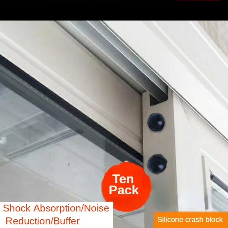 10pcs Kitchen glass partition door sliding door noise reduction frame anti-collision block self-adhesive mute patch round